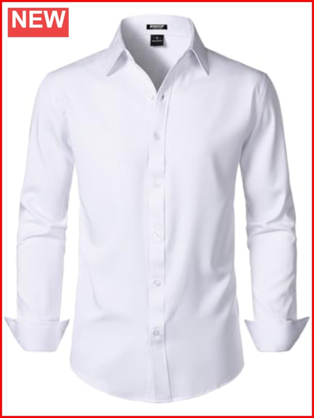 Men's Stretch Wrinkle-Free Long Sleeve Button Down Dress Shirt